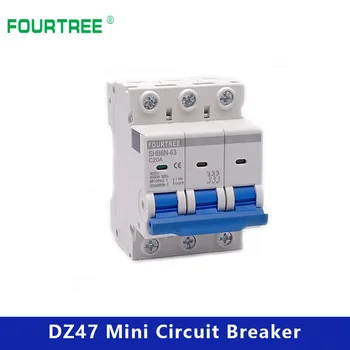 

Circuit Breaker 3 Pole Din Rail 400V~ Household Mini Air Switch Distribution Box Mechanical Equipment Motor Protection MCB