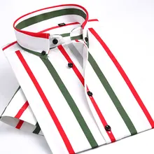 Summer New High Quality Men's Striped Dress Shirt Short Sleeve Office Cotton Slim Fit Fashion Button-down Smart Casual Shirt