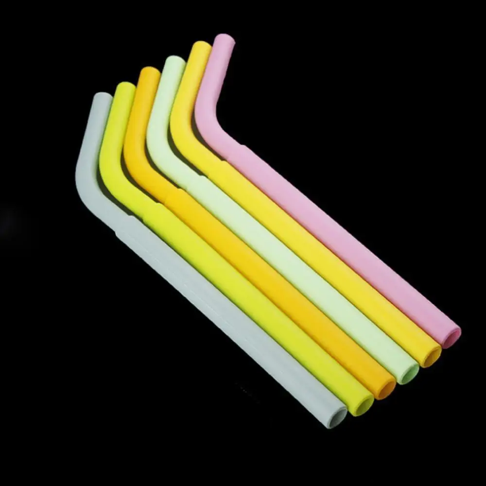 

Explosion-Type Folding Straws Food-Grade Silicone Tube Travel Portable Silicone Folding Straws Juice Milk Tea Drinks