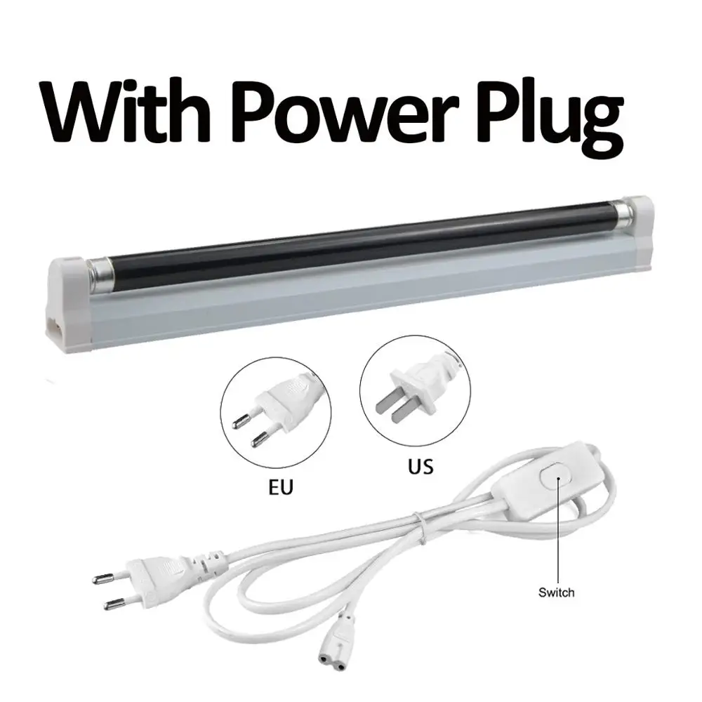 With Power Plug Домашний сценический декор, черный светильник, УФ-лампа, DJ музыка, звук, вечерние лампы, лампа BLB, деньги, внутренний Флуоресцентный светильник, обнаружитель, s 220V 110V - Испускаемый цвет: With Power Plug