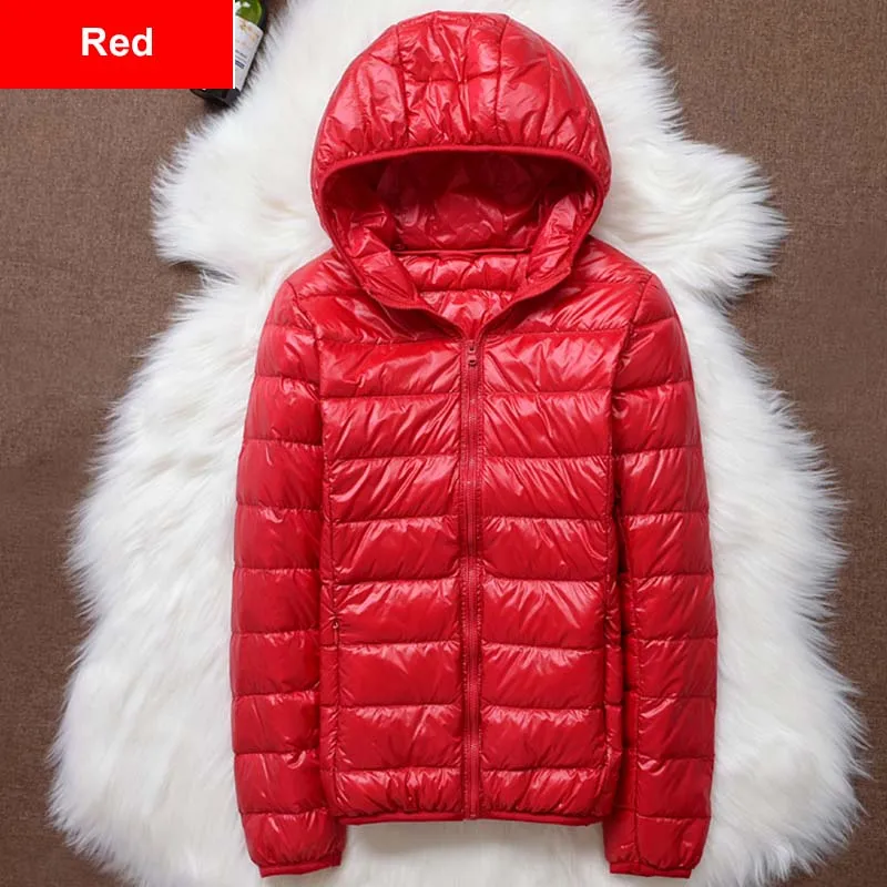 Зимняя женская куртка размера плюс 5XL 7XL с капюшоном, ультратонкая куртка на утином пуху, Короткий Ультра-светильник, пуховик с капюшоном, осенняя парка