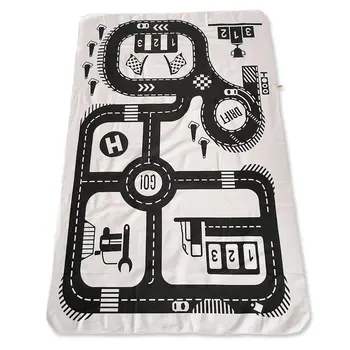 

North European Style Kid Car City Scene Traffic Highway Map Play Mat Educational Toy For Children Climb Game Road Carpet