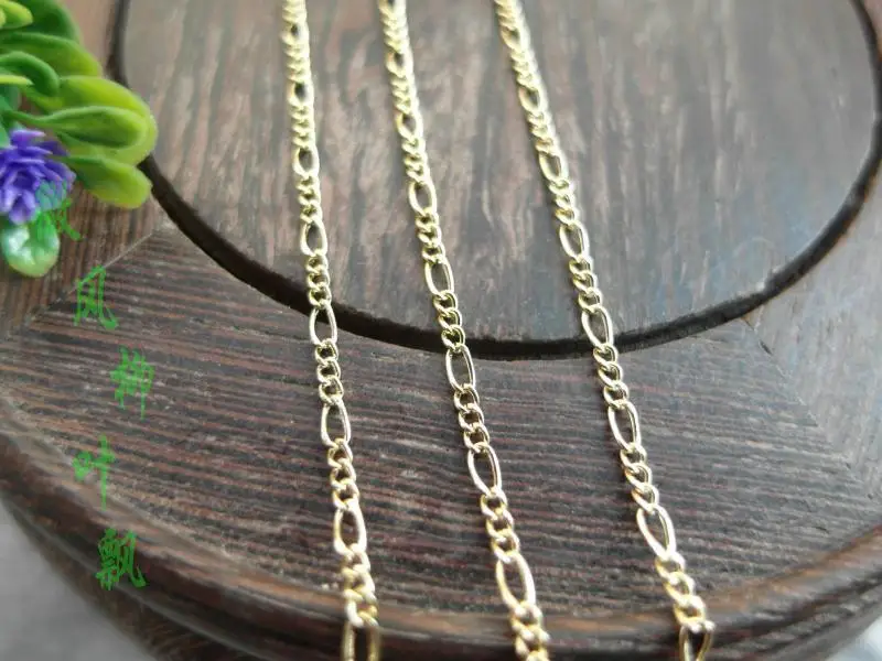 

DIY Metal Chain Material Hand Chain Necklace Bracelets Gold-Plated Copper Accessories zi mu lian Cross Fine Chain in Man