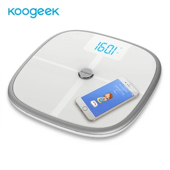 

Koogeek FDA Approved Smart Health Scale Bluetooth Wi-Fi Sync Measures Muscle Bone Mass BMI BMR and Visceral Fat Weight Body Fat