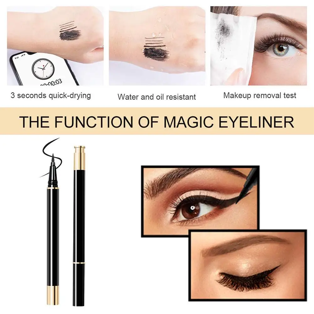 1 Pcs Magic Liquid Eyeliner With Lashes Gule Adhesive LinerWaterproof Long Lasting Quick Drying Use Normal False Eyelashes