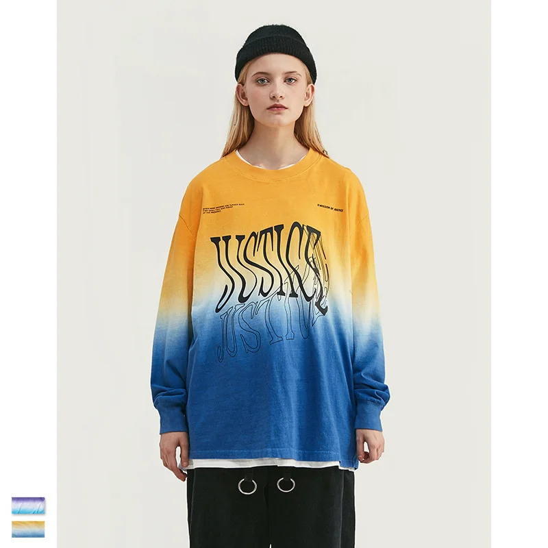 Ковбойская безрукавка 19SS Женская и мужская Свободная футболка с принтом хип-хоп как можно скорее Рокки длинный рукав Джастин Бибер High Street