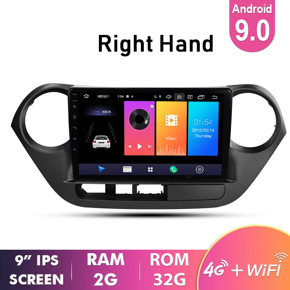2G 32G right EKIY " ips Android 9,0 автомобильный Радио мультимедийный плеер для hyundai Grand I10 2013 аудио авто видео gps навигация - Цвет: 2G 32G right