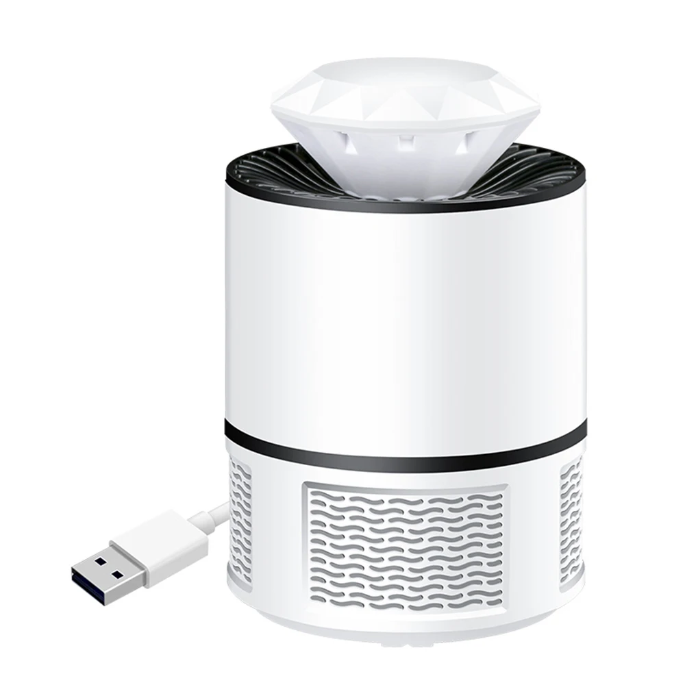 Алмазный светильник от комаров, USB, отпугиватель, светодиодный, летающие насекомые, убийца, домашний, бесшумный - Цвет: Белый