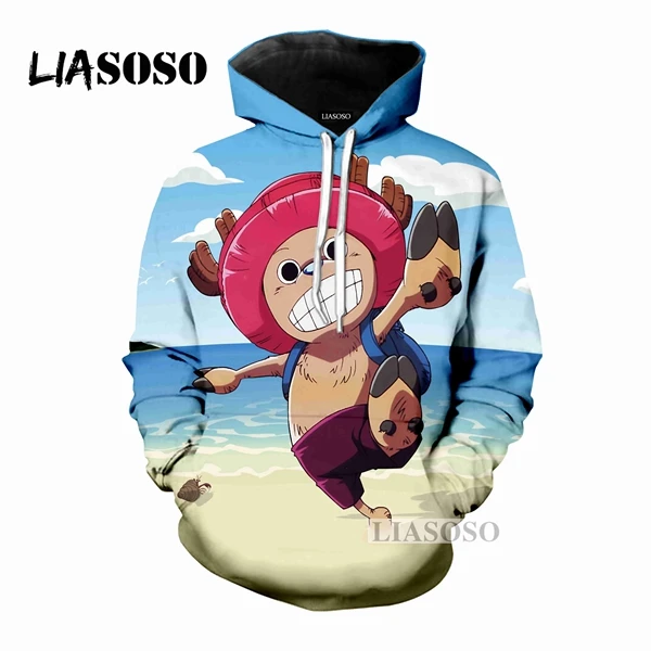 3d принт дизайн аниме one piece Tony Chopper мультфильм 3D принт для женщин и мужчин толстовки с капюшоном толстовки пуловер хип-хоп LX