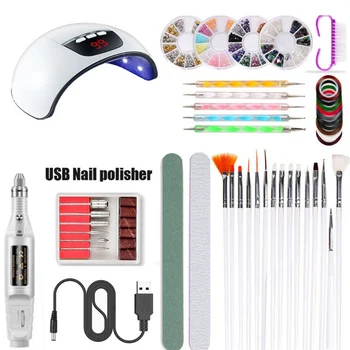 

Hotsale 45W Gel Nail Light Curing Lamp Nail Dryer UV Light Manicure Kit Sets & Kits LED Lamp Kit Nail Art Set