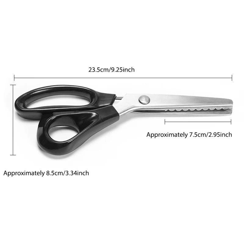 Stainless Steel Pinking Shears Fabric Sewing Scissors Professional