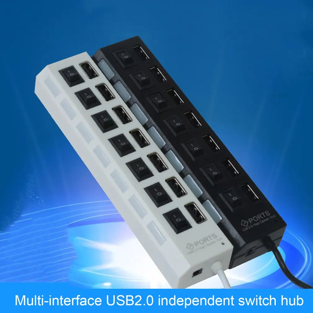 USB 3,0 концентратор 2,0 концентратор Мульти USB разветвитель 7 портов расширитель несколько USB 3 концентратор с адаптером питания USB3.0 концентратор с переключателем