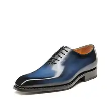 Handmade Luxury British Oxford Leather Shoes Dress Shoes Brogue Shoes Spring Ankle Boots Vintage Classic Male Casual  F218