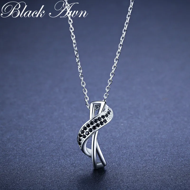[Black Awn] New Romantic Arrive Silver Color Fashion Jewelry Trendy Engagement necklaces & pendants for Women K053