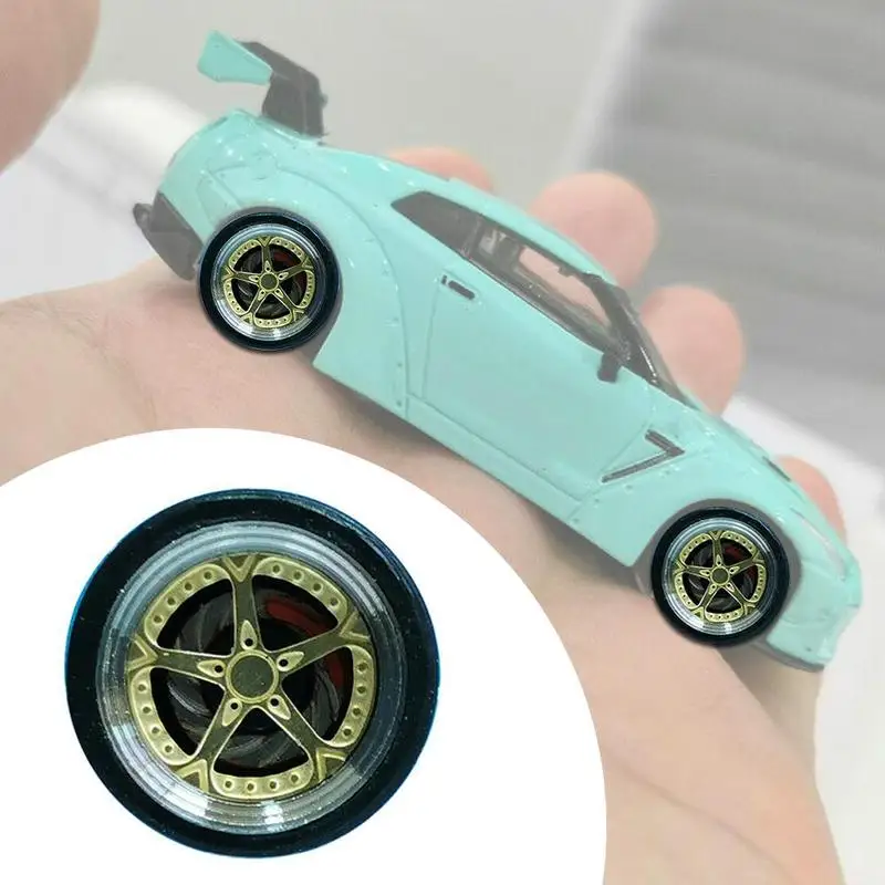 Новинка 1: 64 модель модифицированных шин, литые диски, резина, игрушечный транспорт, общая модель автомобиля, Сменные аксессуары, детский подарок