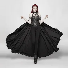 Панк рейв Для женщин в стиле «панк» с накидкой с цепочкой темно-полосатый легкие тканые металлические соединения мерцание выступление на сцене личность длинный плащ