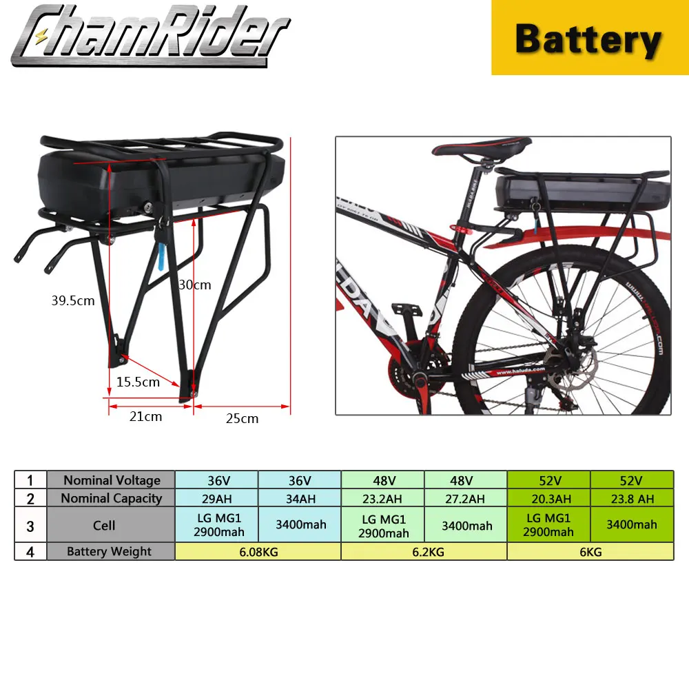 Camrider Электрический велосипед конверсионный комплект 500 Вт BPM ebike Комплект 36 в 48 в 52 в стойка батарея 20AH 30AH MXUS мотор LCD3 дисплей Julet plug