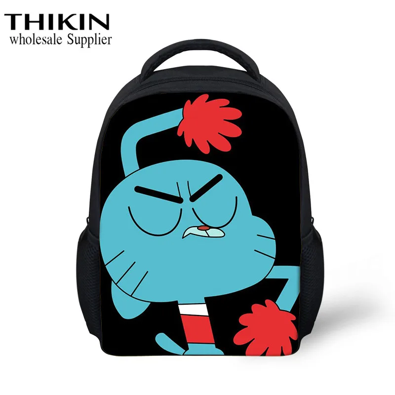 THIKIN мультфильм Амазон мир Gumball печати Kinderen дизайн рюкзак для школы сумки для маленьких мальчиков малышей Маленькие школьные сумки - Цвет: as picture