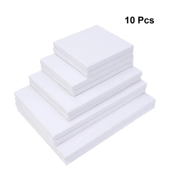 

10pcs White Blank Square Canvas Wooden Frame For Primed Oil Acrylic Painting Picture DIY Wall Photo Poster Frame Painting Canvas