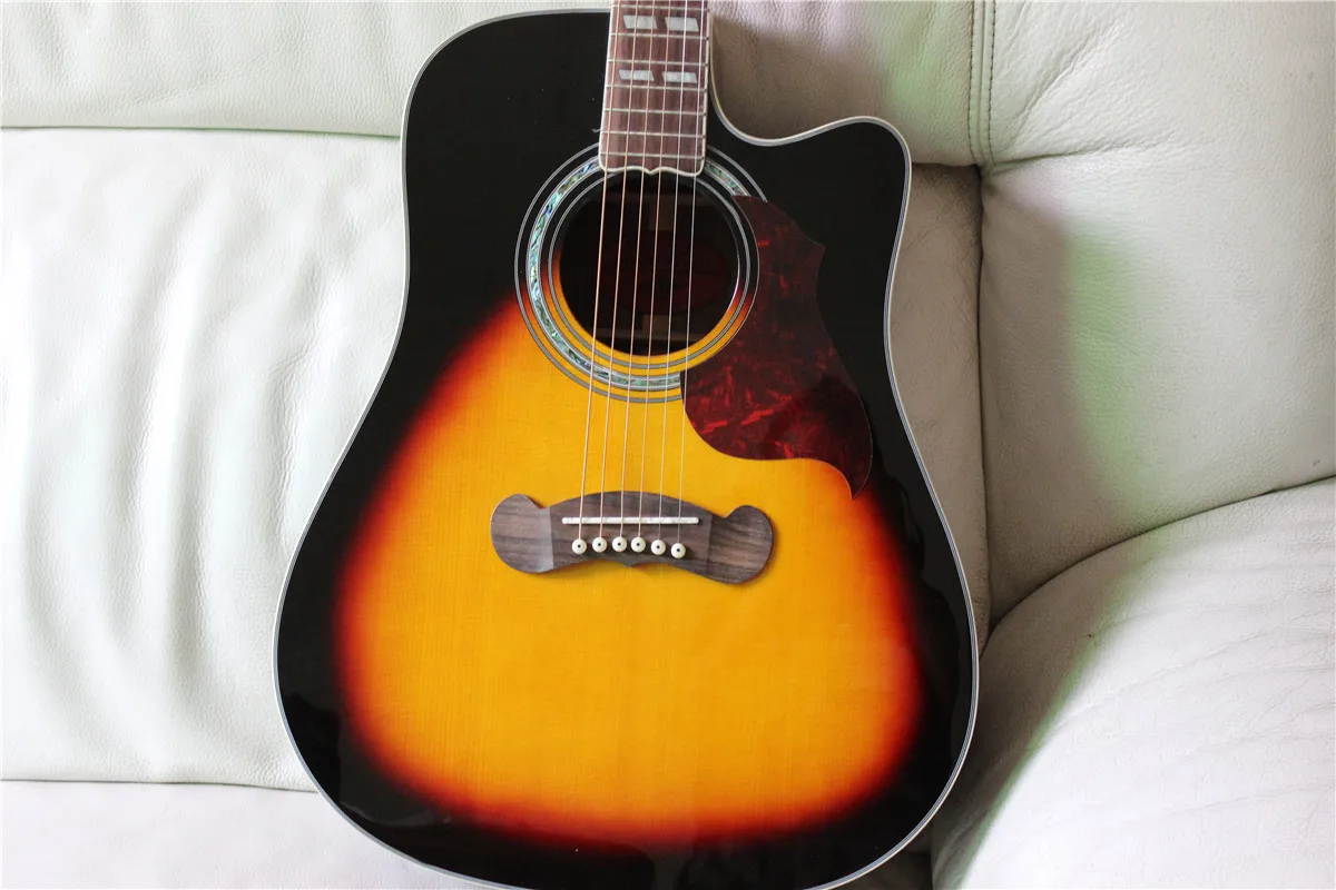 Бесплатная доставка акустическая гитара dreadnought cutaway songwriter studio deluxe одногранная