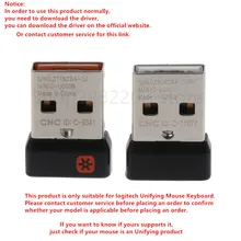 Receptor unificador USB sem fio para Logitech, dongle para mouse e teclado que conecta 6 dispositivos, para MX M905 M950 M505 M510 M525 etc.