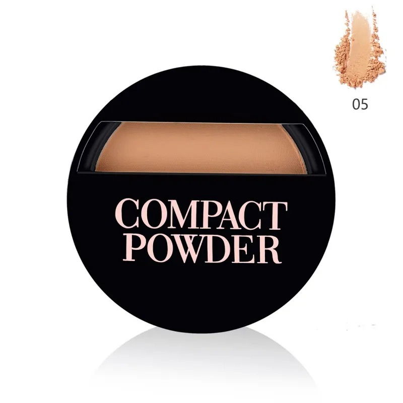 Natural Face Powder Mineral Foundation Oil-control Brighten Concealer Whitening Makeup Pressed Powder Makeup - Color: 05