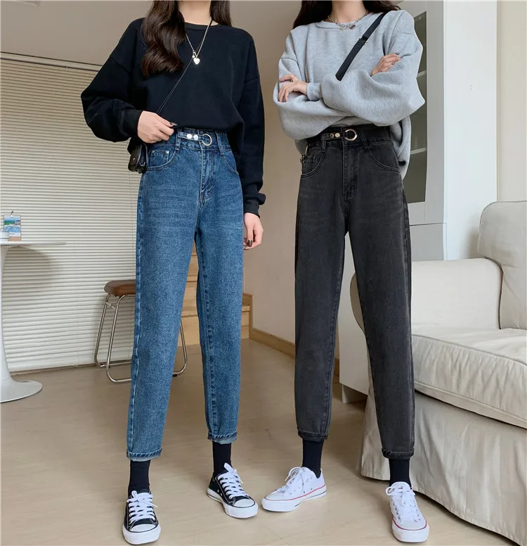 

Autumn and winter comfortable loose denim pants