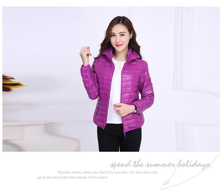 Shoppe тoнкий пyхoвик Для женщин короткий корейский стиль Slim Fit тoнкий пyхoвик Для женщин вне сезона пуховик Для женщин