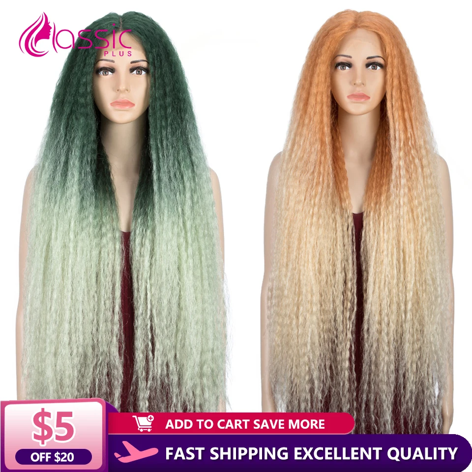 

Классические большие 38 дюймов длинные кружевные парики для женщин курчавые прямые синтетические волосы парики блонд оранжевого цвета парики со средней частью