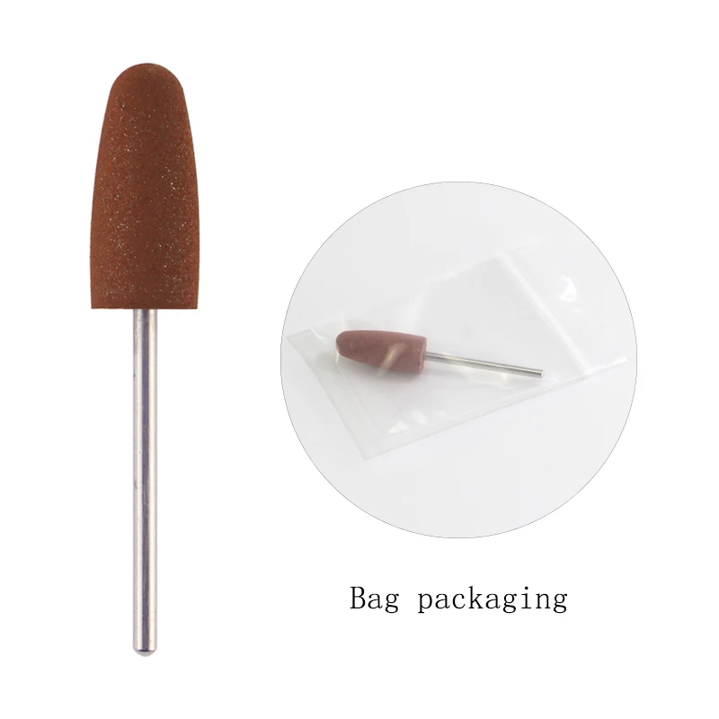 F04-bag packaging 7 типов резиновых силиконовых сверл для ногтей с большой головкой, буровые фрезы для ногтей, роторные кутикулы, резак для кутикулы, для маникюра, электрические инструменты - Цвет: F04-bag packaging