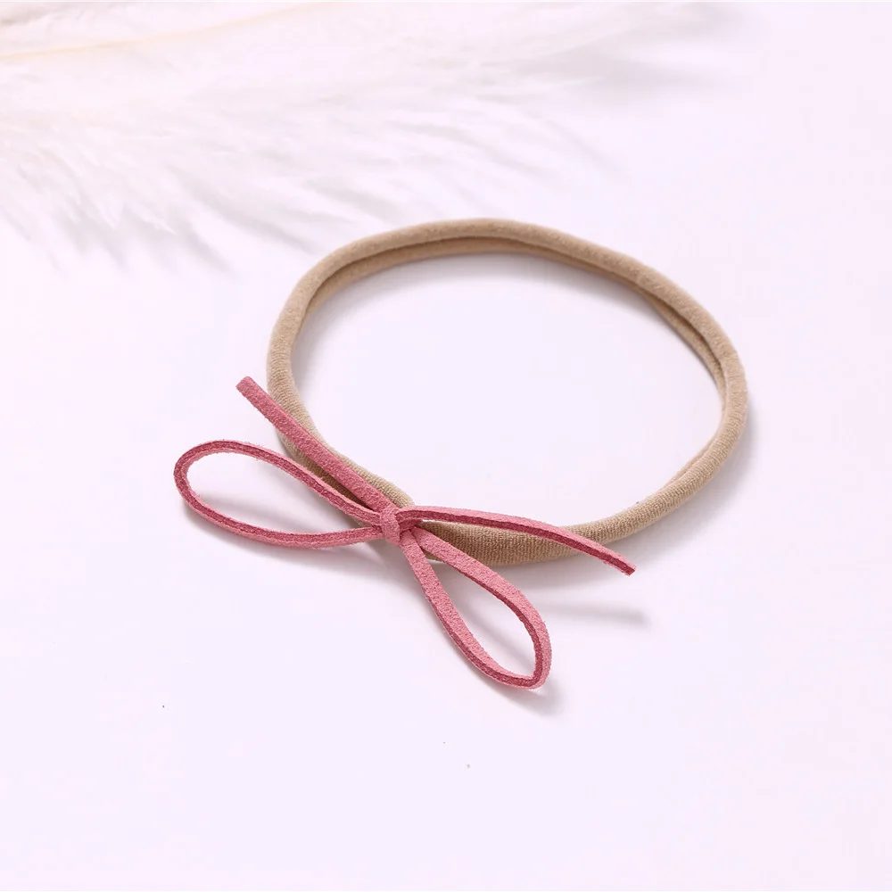 20 шт./лот популярное бесшовное гибкое кольцо DIY Бант Детская повязка на голову нейлоновая веревка для волос эластичная нейлоновая повязка на голову