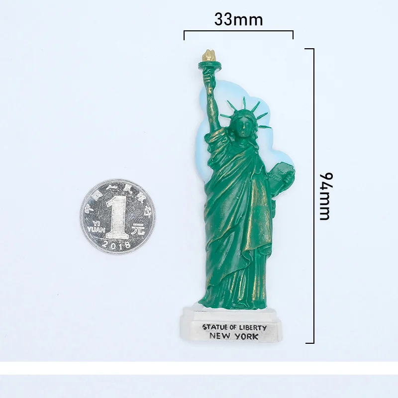 Magnetic Fridge Magnets Tourist Souvenirs America Statue of Liberty USA Flag New York 3d Refrigerator Fridge Magnets Collection Gifts