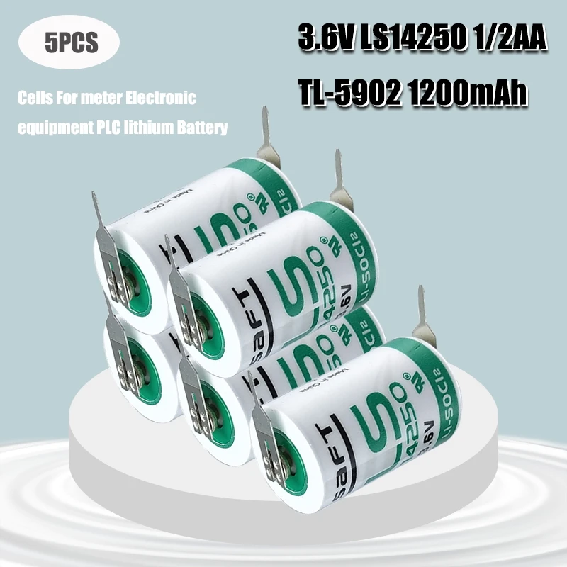 5 шт./лот Новое SAFT LS14250 1/2AA электронное оборудование литиевая батарея 14250 3 6 V PLC с