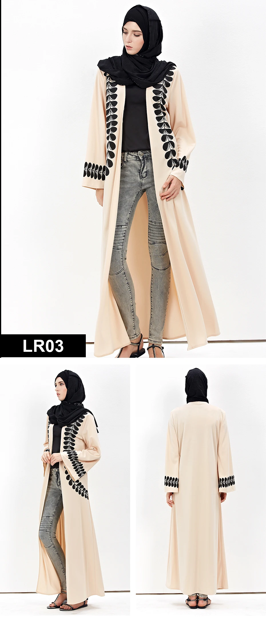 Прямая поставка, платье, женские платья, дешевая распродажа, длинное винтажное платье макси, Vestidos Verano Robe Femme, мусульманское, бохо, с вышивкой, свободное, с круглым вырезом - Цвет: LR03