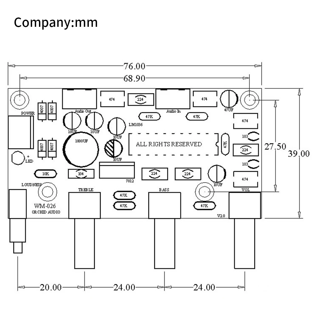 Enthusiast Tone Board Kit домашний аудио LM1036 аксессуары для усилителей тройной бас анти-шумовой модуль DIY HIFI Preamp регулятор громкости