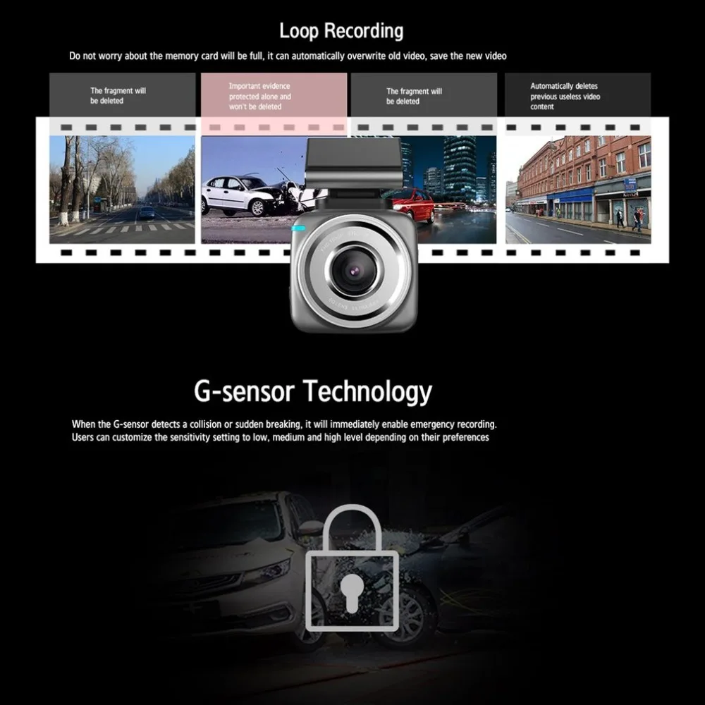 Anytek Q2 Newest Car DVR DVRS Radar Detector FHD 1296P WIFI Video Recorder Cam Dash Camera ADAS LDWS Magnetic Support