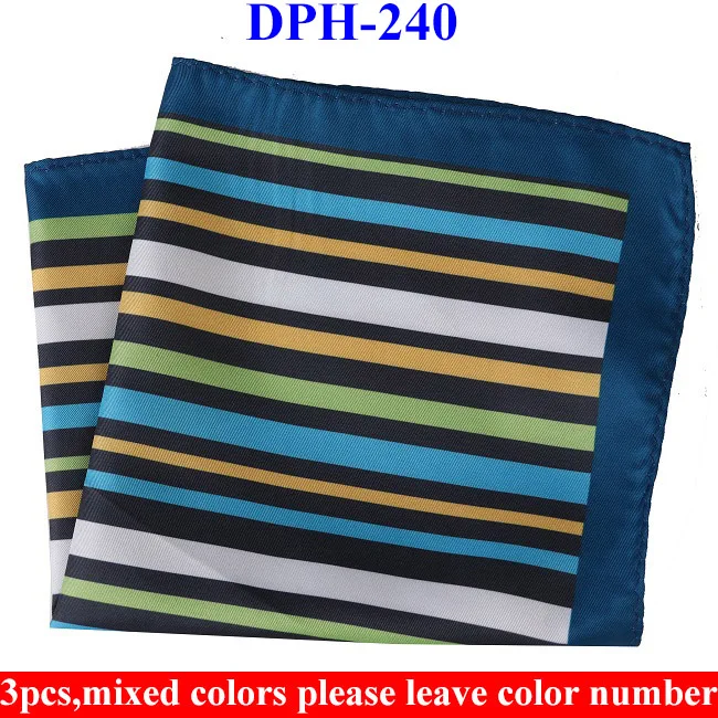 DPH240 Hankerchief Портной Смит 3 шт. мужские носовые платки карманные квадраты с принтом пейсли бизнес полотенце для сундуков Карманный платок носовые платки шарфы - Цвет: DPH240 Hankerchief