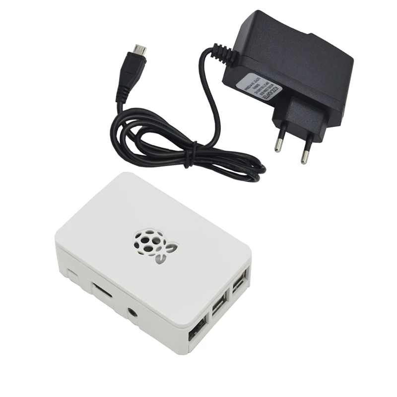 Для Raspberry Pi 3 Model B+(Plus)+ Abs чехол+ 5V 2.5A Мощность адаптер с поддержкой Wi-Fi и Bluetooth Декодер каналов кабельного телевидения штепсельная вилка европейского стандарта