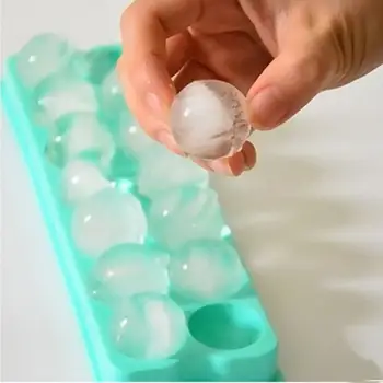 

Plastic Molds Ice Tray 14 Grid 3D Round Ice Molds Home Bar Party Use Round Ball Ice Cube Makers Kitchen DIY Ice Cream Moulds