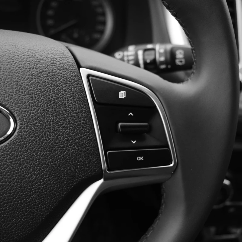 ABS хром для hyundai Tucson Автомобильный руль блестки крышка украшения интерьера отделка Аксессуары