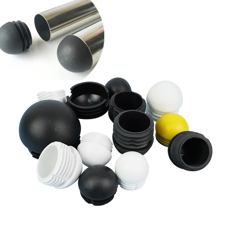 

10pcs 12-76mm Plastic Tube Insert Plug Round Steel Pipe End Caps Non Slip Furniture Leg Decorative Dust Cover Floor Protector