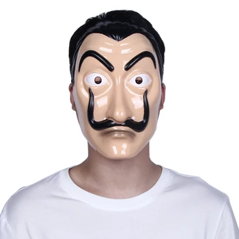 

Famous Painter Salvador Dali Lacasade Plastic Mask Halloween Cosplay Costume Accessory