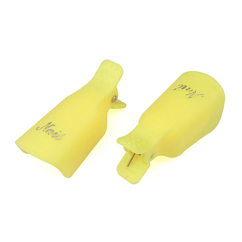 Yellow 10 шт./компл. Пластик лак искусство впитывающийся для Кепки зажимы средство для снятия УФ гель-лака Обёрточная бумага инструмент Тормозная жидкость для пальцев удаление Лаки маникюрных инструментов - Цвет: Yellow