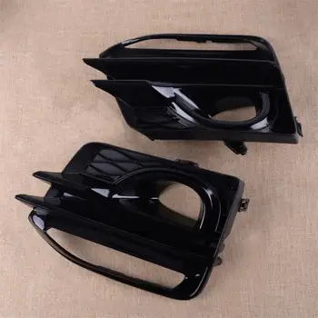 

DWCX 1Pair 26x17.5 cm Black ABS Car Front Fog Light Lamp Cover Frame Bezel Fit for Infiniti Q50 Sport 2014 2015 2016 2017