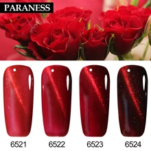 Paraness магнитный 3D красный кошачий глаз Esmalte Гель-лак для ногтей замочить ультрафиолетовые светодиодные лампы Гель-лак Франция Цветной Гель-лак для ногтей