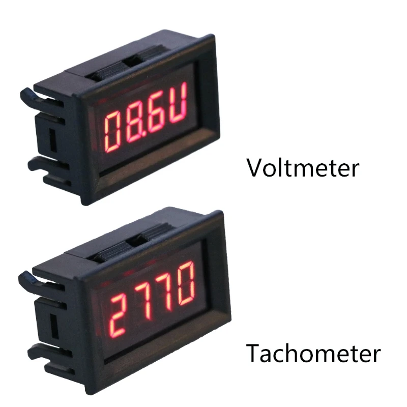 2 in 1 LED Tachometer Gauge Digital RPM Voltmeter for Auto Motor Rotating Speed tachometer gauge engine tachometer tachometer meter