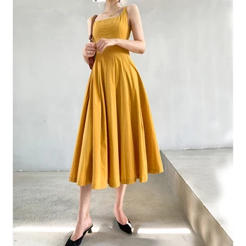 

2020 Summer Women Solid White Black Fashion Elegant Casual Party Dress O neck Sleeveless Tank Sundress Female Vestido
