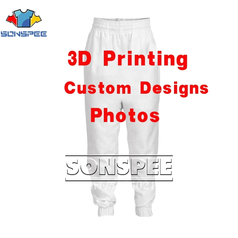 SONSPEE 3D принт Diy Пользовательские Мужчины Женщины Дизайн собственный рисунок/фото/звезда/певица/аниме Фитнес Брюки Пляжные свободные брюки Y001 - Цвет: Кораллово-Красный