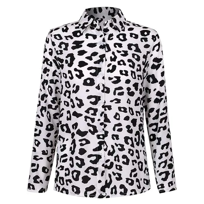 Long Sleeve Women Blouses 2020 Plus Size Turn-down Collar Blouse Shirt Casual Tops Elegant Work Wear Chiffon Shirts 5XL