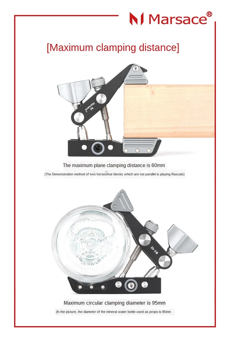 MARSACE MC-02 + PTZ vigorously clamp-type photography bracket SLR camera photography fixed support tripod climbing stairs vigoro